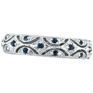 Picture of 14K White Gold Sapphire Eternity Band Ring