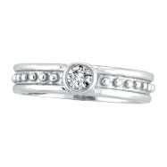 Picture of 14K White Gold .13ct Diamond Solitaire Designed Ring
