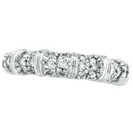 Picture of 14K White Gold .43ct Diamond Floral Deisgn Ring Band