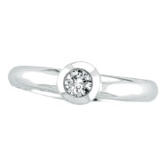 Picture of 14K White Gold .15ct Diamond Solitaire Ring
