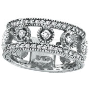 Picture of 14K White Gold .91ct Diamond Oval Spotted Eternity Ring Band