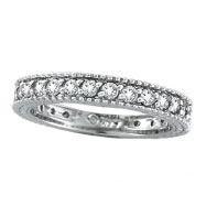 Picture of 14K White Gold Thin 1.0ct Diamond Eternity Ring