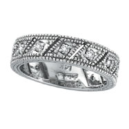 Picture of 14K White Gold .33ct Diamond Prong Setting Ring Band