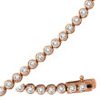 14K Rose Gold Diamond Bezel Set Bracelet