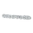 14K White Gold .20ct Diamond Eternity Stackable Guard Ring