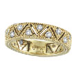14K Yellow Gold .75ct Diamond Prong Setting Eternity Ring Band Eternity