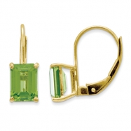 Picture of 14k 7x5mm Emerald Cut Peridot earring
