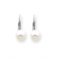 Picture of 14k White Gold 7mm Pearl Leverback Earrings