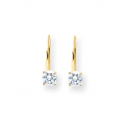 Picture of 14k 5mm Cubic Zirconia leverback earring
