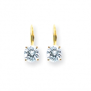 Picture of 14k 7mm Cubic Zirconia leverback earring