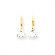 Picture of 14k 6mm Trillion Cubic Zirconia leverback earring