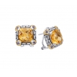 Alesandro Menegati 14K Accented Sterling Silver Earrings with Citrine and Iolites