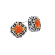 Picture of Alesandro Menegati 14K Accented Sterling Silver Earrings with Carnelian