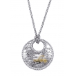 Alesandro Menegati 14K Gold & Sterling Silver "Love" Necklace