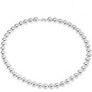 Picture of Sterling Silver 16.00 INCH 10.00 MM BEAD NECKLACE 10.00 Mm Bead Necklace