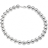 Picture of Sterling Silver 08.00 Inch Bead Necklace