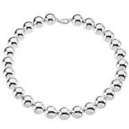 Picture of Sterling Silver 18.00 INCH 16.00 MM BEAD NECKLACE 16.00 Mm Bead Necklace