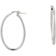 Sterling Silver 22.00 X Oval Tube Earrings