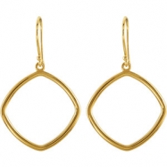 Picture of 14K Yellow Gold 21x21 Pair Precious Metal Fashion Earrings