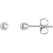 Sterling Silver Pair Ball Earrings With Backs