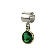 Picture of Sterling Silver & 14k Yellow Gold May Kera Bead With Birthstone Dangle