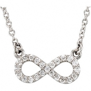 Picture of Platinum 16 1 2"" Diamond Infinity Necklace