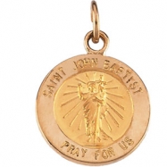 Picture of 14K Yellow Gold St. John The Baptist Medal