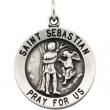Sterling Silver Rd St. Sebastian Pend Medal