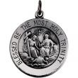 Sterling Silver Rd Holy Trinity Pend Medal