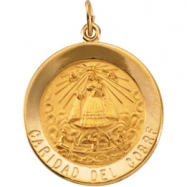 Picture of 14K Yellow Gold Caridad Del Cobre Medal