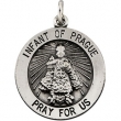 Sterling Silver Rd Infant Of Prague Pend Medal