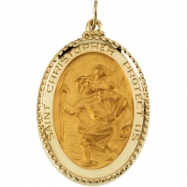 Picture of 14K Yellow Gold St.christopher Medal