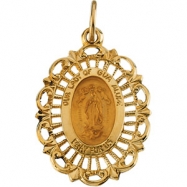 Picture of 14K Yellow Gold Lady Of Guadalupe Medal