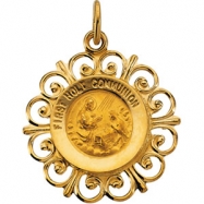 Picture of 14K Yellow Gold First Communion Medal