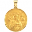 18K Yellow Gold Perpetual Help Medal