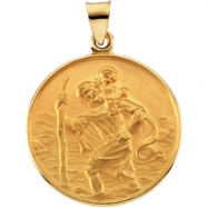 Picture of 18K Yellow Gold St Christopher Medal