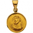 18K Yellow Gold Face Of Jesus (ecce Homo) Medal