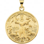 Picture of 14K Yellow Gold St. Francis Medal