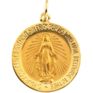 Picture of 14K Yellow 18.00 MM Miraculous Medal