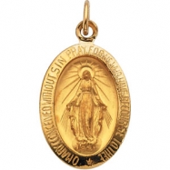 Picture of 14K Yellow 15.00X10.00 MM Miraculous Medal