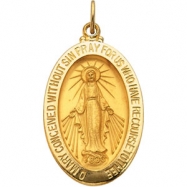 Picture of 14K Yellow 23.00X16.00 MM Miraculous Medal