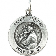 Picture of 14K White 18.00 MM ST. ANTHONY MEDAL St. Anthony Medal