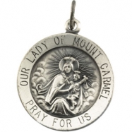 Picture of 14K Yellow 12.00 MM Lady Of Mount Carmel Medal