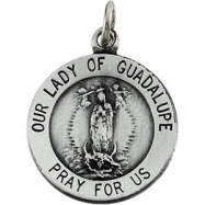 Picture of 14K Yellow 18.00 MM Lady Of Guadalupe Medal