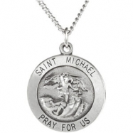 Picture of Sterling Silver 22.00 MM St.michael Medal