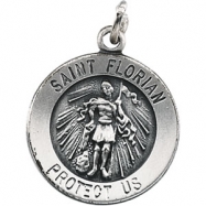 Picture of Sterling Silver 14.75 Rd St. Florian Pend Medal