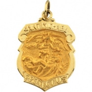 Picture of 14K Yellow 27.00X21.00 MM St. Michael Medal