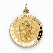 Picture of 14K Yellow 18.00 MM ST. CHRISTOPHER US AIR FORCE MEDAL St. Christopher Us Air Force M