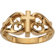 Picture of 14K Yellow Gold Cross Ring
