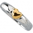 Sterling Silver & 14k Yellow Gold Metal Fashion Ring